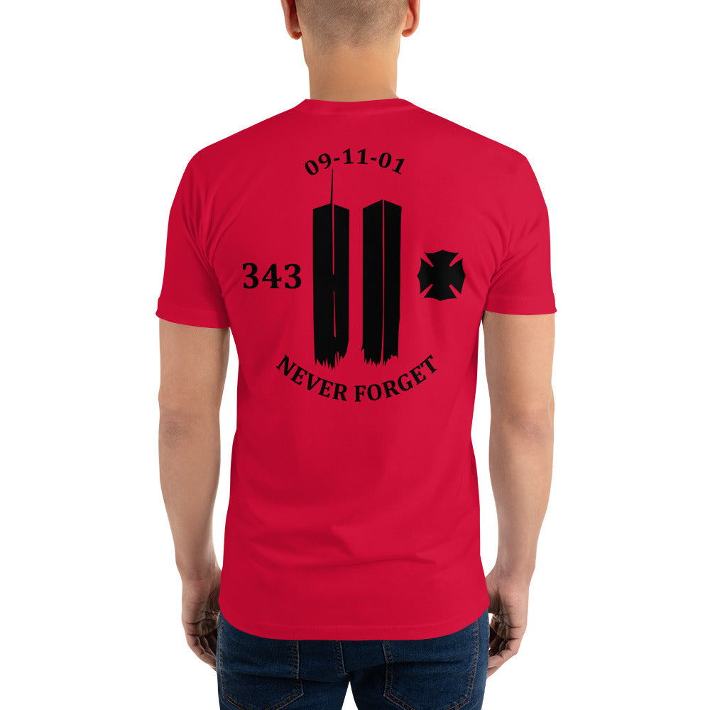 Never Forget 9-11-2001 343 Twin Towers Premium Tee