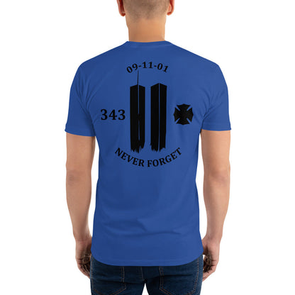 Never Forget 9-11-2001 343 Twin Towers Premium Tee