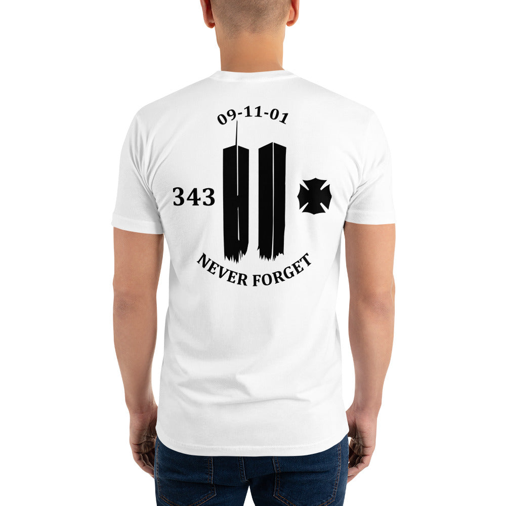 Never Forget 9-11-2001 343 Twin Towers Premium Tee
