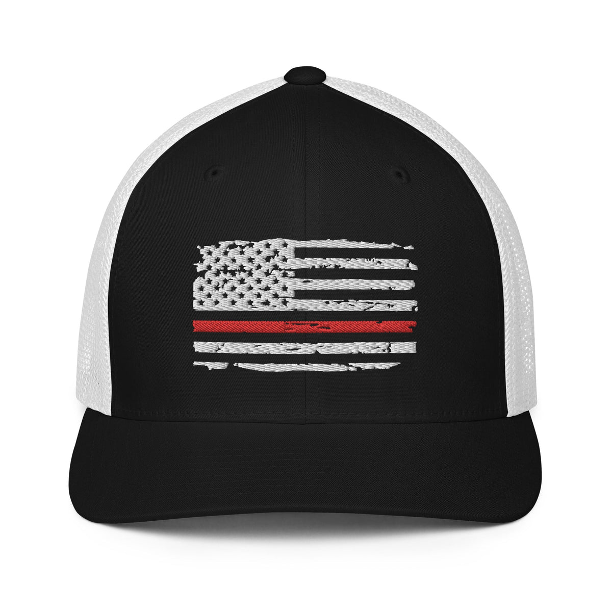 Thin Red Line USA Flag Mesh Back Trucker Hat