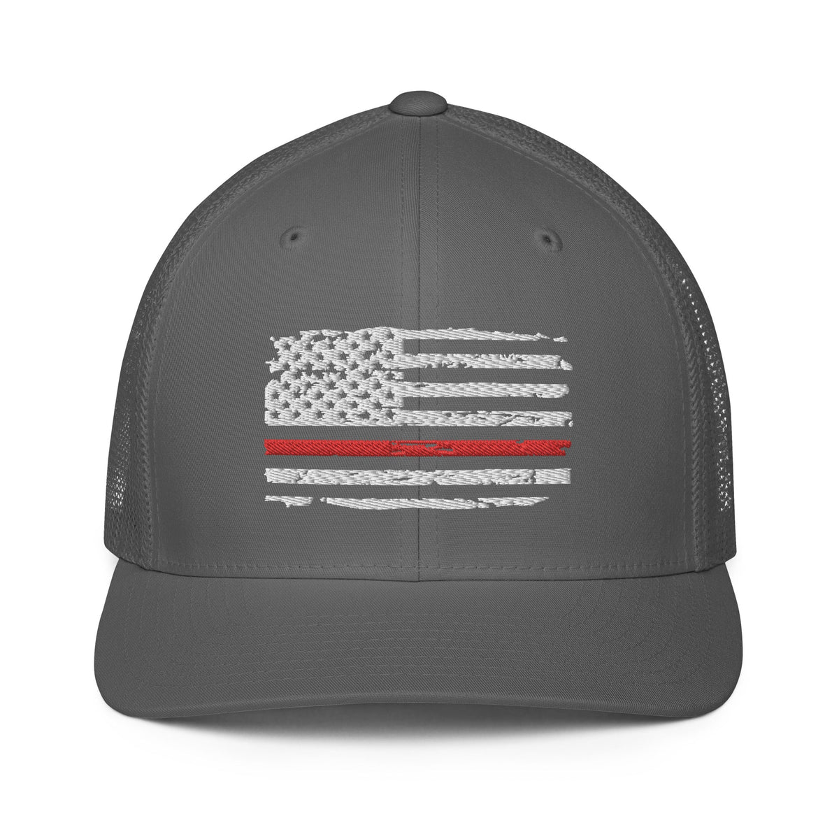 Thin Red Line USA Flag Mesh Back Trucker Hat