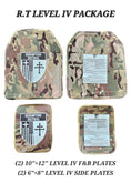 Load image into Gallery viewer, LIGHTWEIGHT LEVEL IV PACKAGE (2) 10x12 Front/Back Ceramic PE Plates (2) 6x8 Side Plates Level IV
