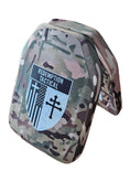 Load image into Gallery viewer, PAIR (2 Plates) FRONT AND BACK (SIZE SMALL) 8x10 Level IV Ballistic Front or Back Plate (Curved with Shooters Cut)
