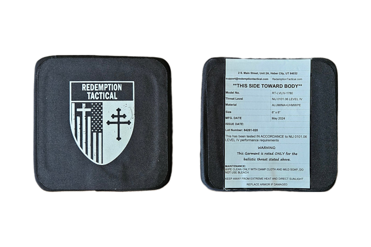 (PAIR) Level IV 6x6" Side Plates (Lightweight Alumina PE Material)