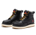 Load image into Gallery viewer, ROCKROOSTER Magnolia Men's 6 inch Black Soft Toe Zip Sided Wedge Work Boots SAP310
