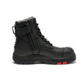 Load image into Gallery viewer, ROCKROOSTER Roslyn Black 7 inch Zip-sided Composite Toe Leather Work Boots CP245Z
