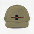 Load image into Gallery viewer, Never Forget 9/11 Thin Red Line Trucker Hat
