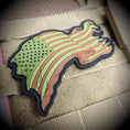 Load image into Gallery viewer, USA Waving Flag 4-Inch PVC Patch - Vibrant Patriotism for Those who still love THE USA - Subdued
