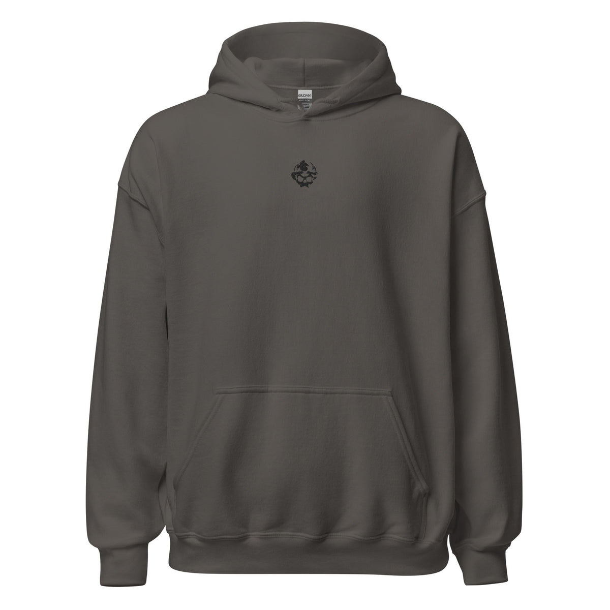 Embroidered Skull Logo Pullover Hoodie