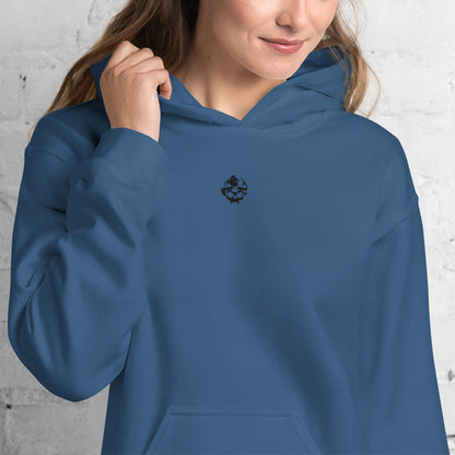 Embroidered Skull Logo Pullover Hoodie