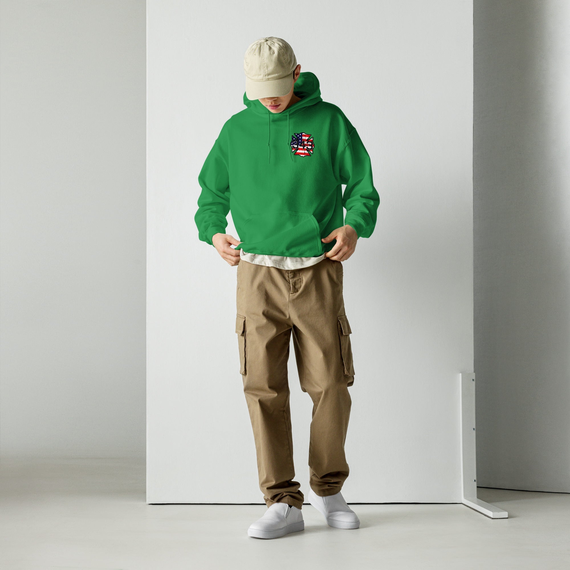 343 Never Forget Pullover Pocket Hoodie