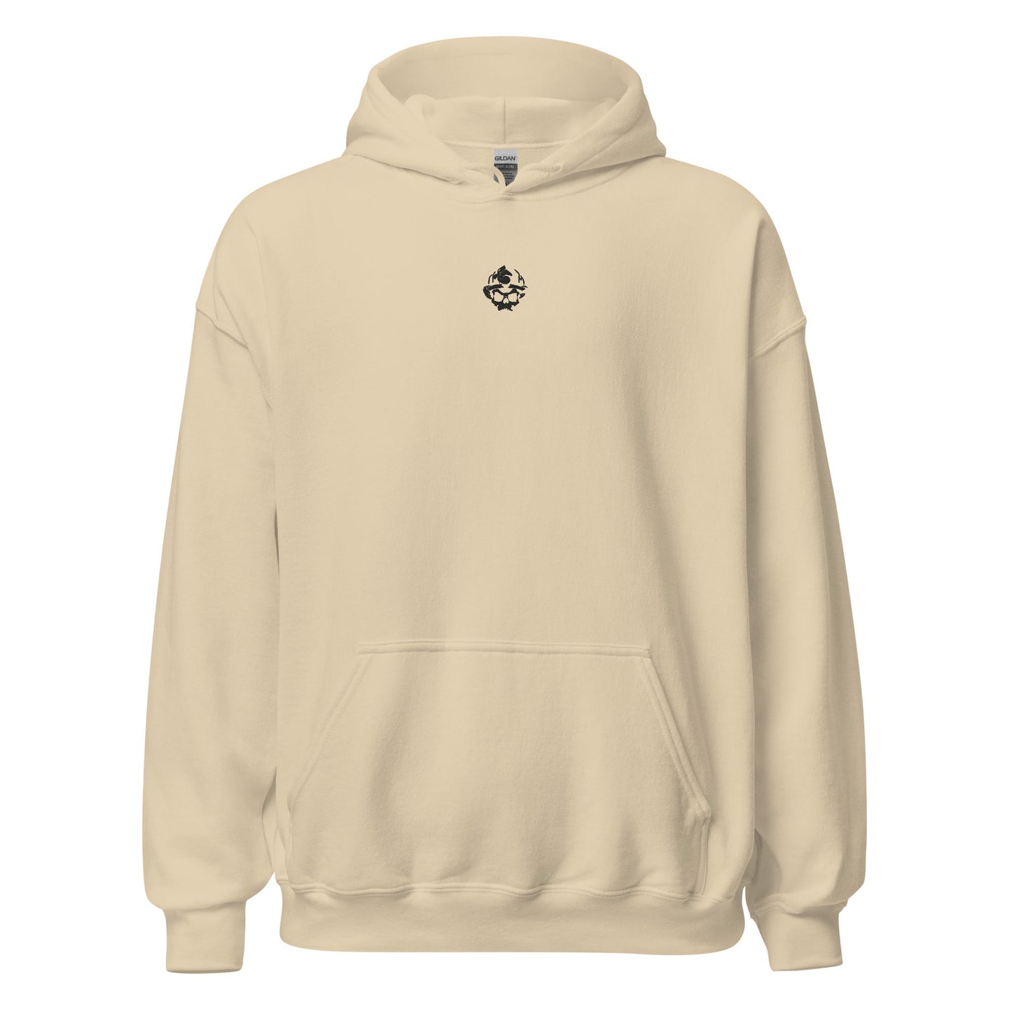 Embroidered Skull Logo Pullover Hoodie