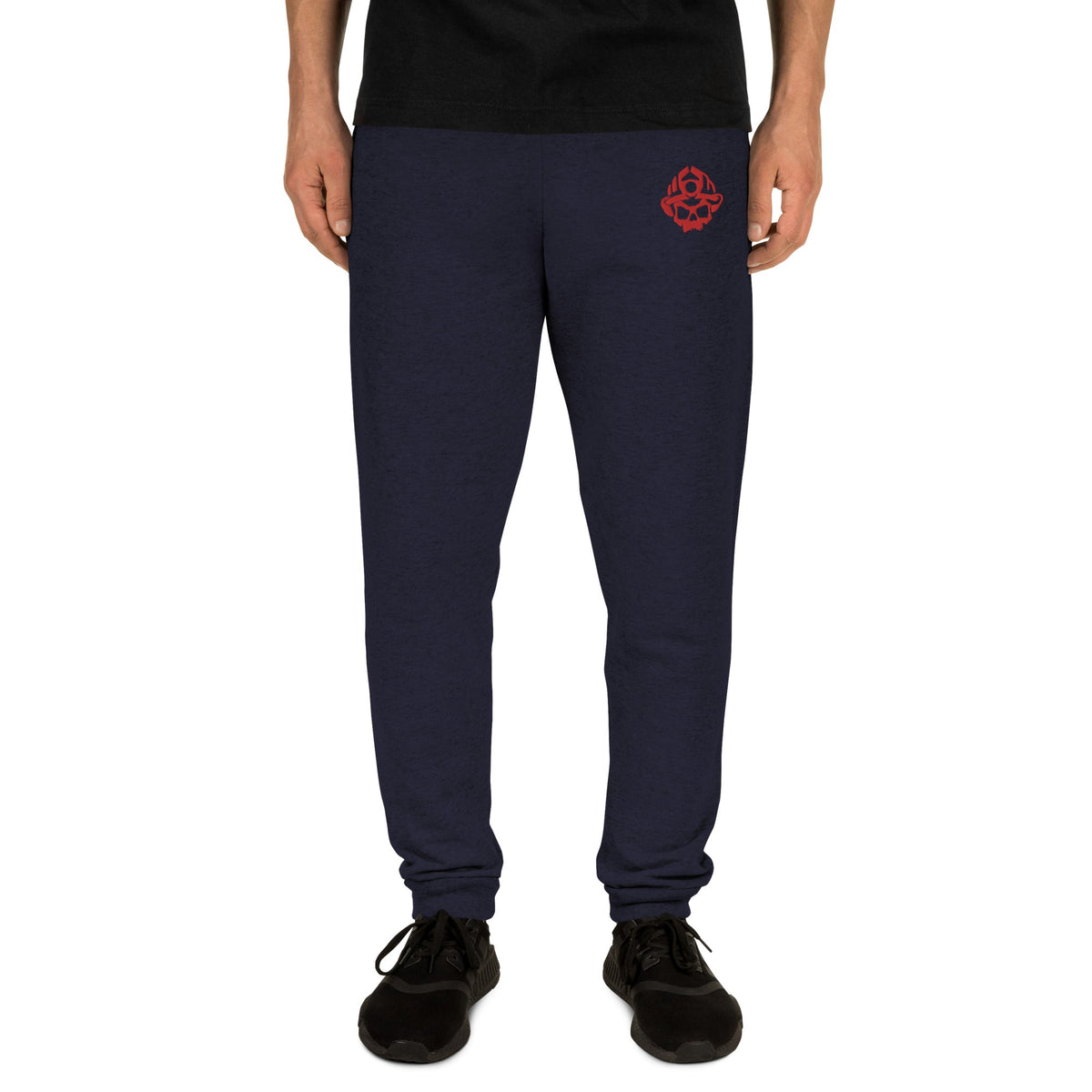 Red Skull Logo Embroidered Joggers