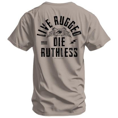 Live Rugged Die Ruthless Men's T-Shirt