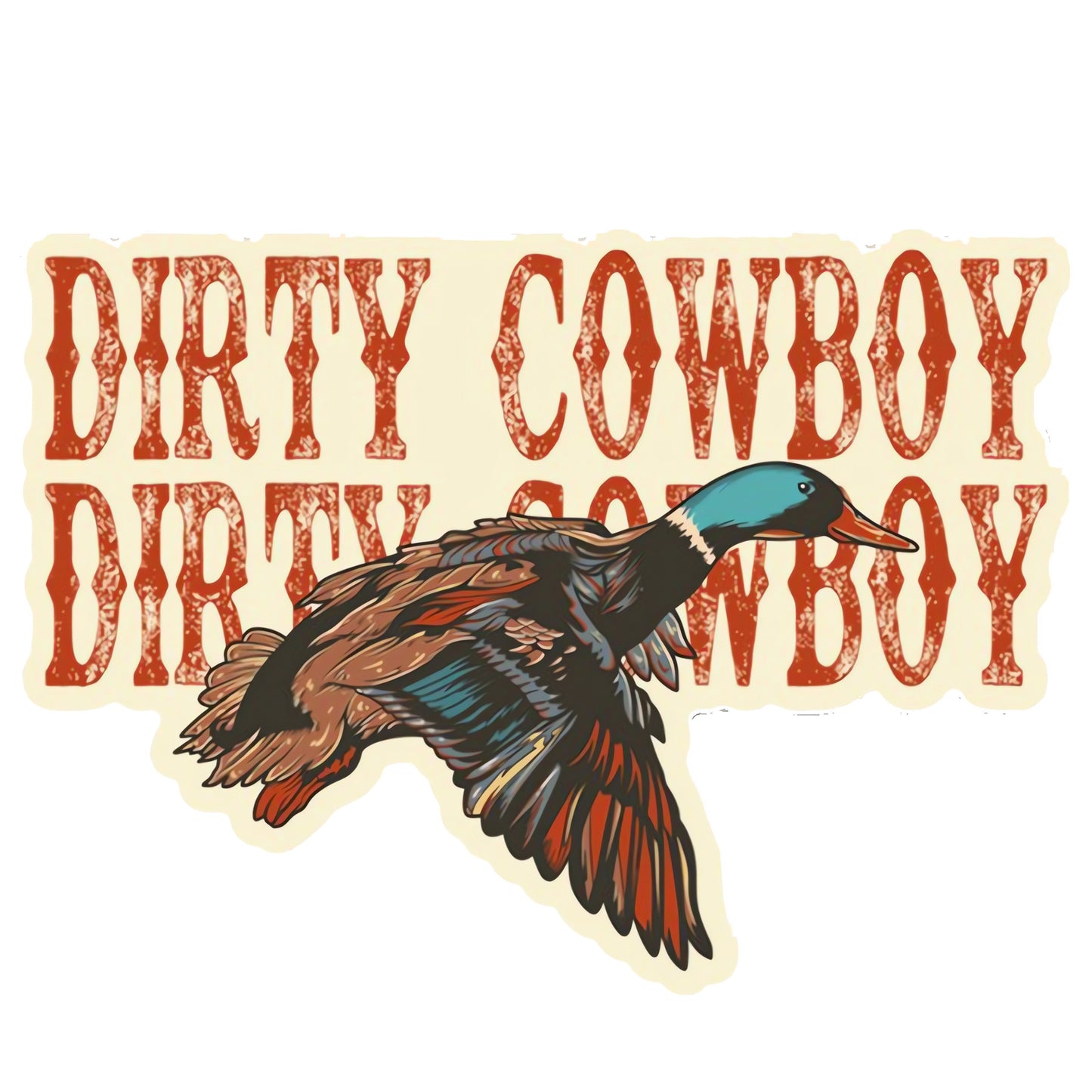 Flying Duck Dirty Cowboy Decal