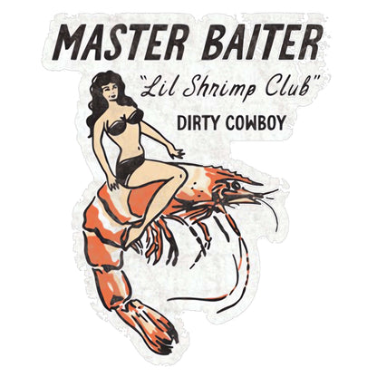Master Baiter 'Lil Shrimp Club Decal Sticker