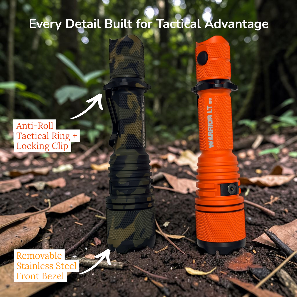 Warrior GEN5 – 3,050 Lumens- Tactical Flashlight