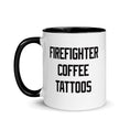 Load image into Gallery viewer, Firefighter Coffee Tattoo Mug
